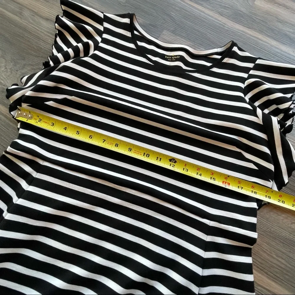 kate spade Black and White Striped Midi Dress
